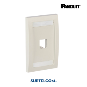 CFPE1IWY Placa de Pared o Faceplate de 1 Puerto, tipo Mini-Com color Blanco Off White o Internacional en Panduit Pannet
