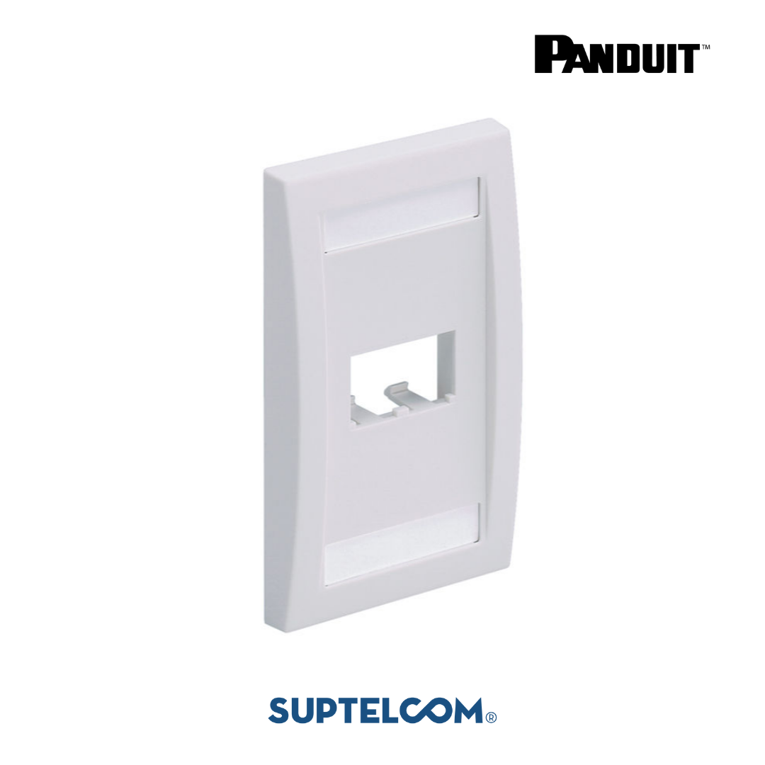 CFPE2IWY Placa de Pared o Faceplate de 2 Puertos, tipo Mini-Com color Blanco Off White o Internacional en Panduit Pannet