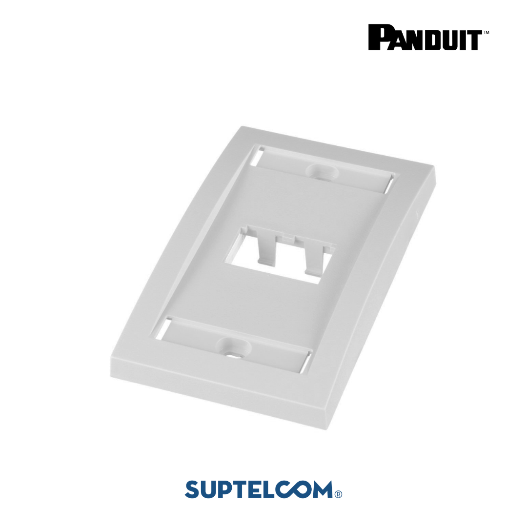 Faceplate 2 Puertos Blanco estilo Minicom – Panduit - Imagen de 2
