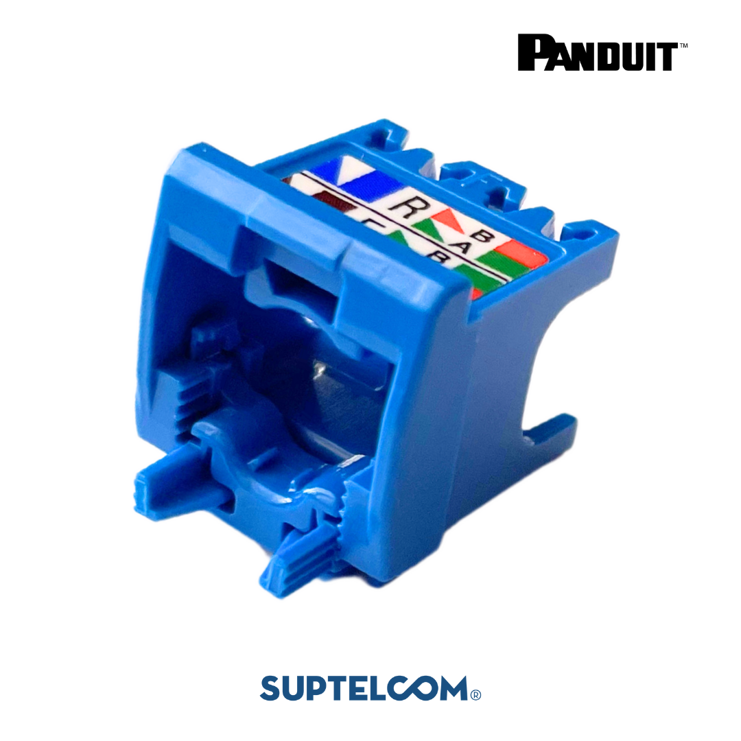 CJ688TGIW ModuloConector Jack de Red RJ45 en Categoria 6 o Cat6, UTP, tipo Mini-Com, Terminacion TG, color Blanco o White en Panduit Pannet