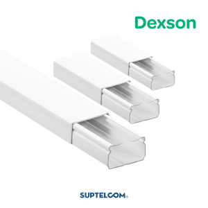 DXN10041 Canaleta Lisa Blanca en PVC de 32x12mm Dexon