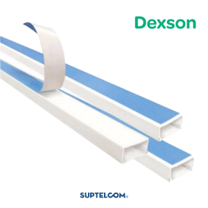 DXN10051 Canaleta Lisa con Adhesivo Blanca Dexon
