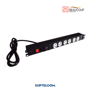 I-1135 Multitoma Horizontal 19 Pulgadas con 4 Tomas Dobles Beaucoup