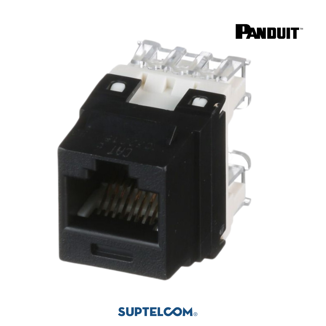 Jack RJ45 Cat6 tipo Keystone UTP Negro - Panduit NetKey - Imagen de 2