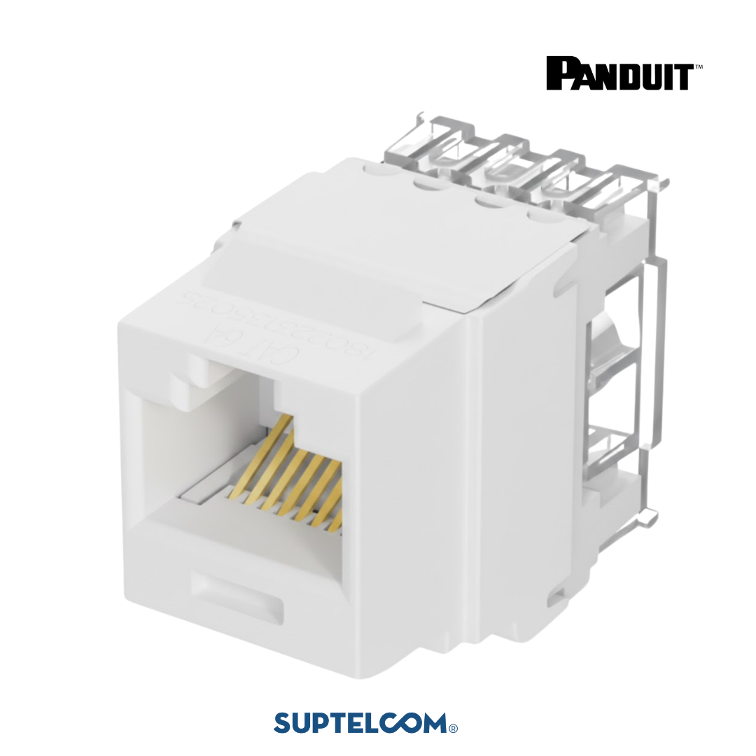 NK6X88MIW Jack RJ45 tipo Keystone en Categoria 6A UTP de color Blanco – Panduit NetKey