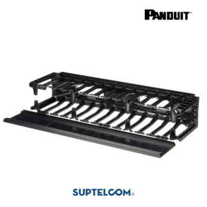 NMF2 Organizador de Cables Horizontal de Alta Capacidad (High Capacity), 2 Unidades de Rack (2RU), con dedos de gestion de plastico en Panduit