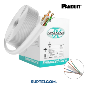 PUL6004IG-FE Cable de Cobre de Red UTP o Ethernet en Categoria 6 o Cat6 en 23 AWG, LSZH, color Int Gray o Blanco de 305m en Panduit Pannet