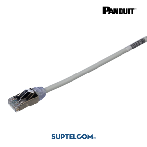 STP28X1MIG Cable de Parcheo o Patch Cord en Categoria 6A o Cat6A, Blindado, 28 AWG, 1 metro, color Gris Internacional en Panduit Pannet