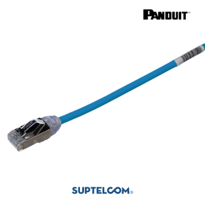 STP28X2MBU Cable de Parcheo o Patch Cord en Categoria 6A o Cat6A, Blindado, 28 AWG, 2 metros, color Azul en Panduit Pannet
