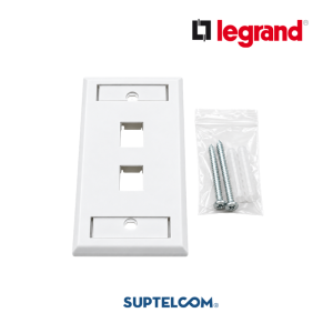 KSFP2 Faceplate 2 Puertos Keystone Blanco Legrand
