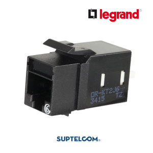 KT2J6-00 Conector RJ45 Keystone Cat6 Negro Legrand